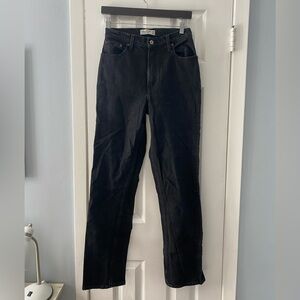 abercrombie 90s straight black ultra high rise jeans